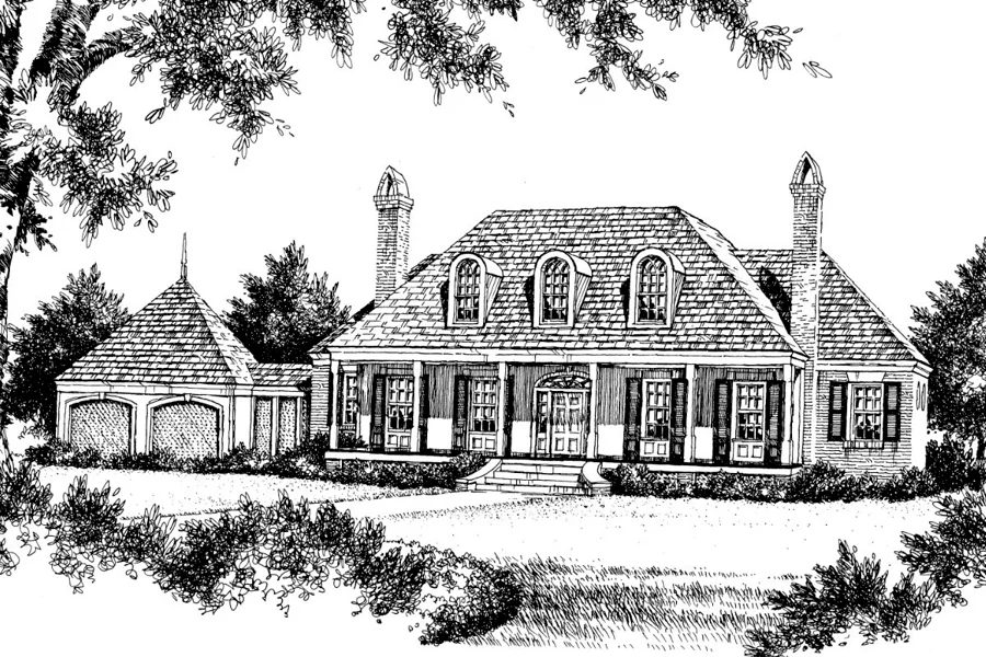 Federal House-Creole Style House Plan | Southern Living House Plans